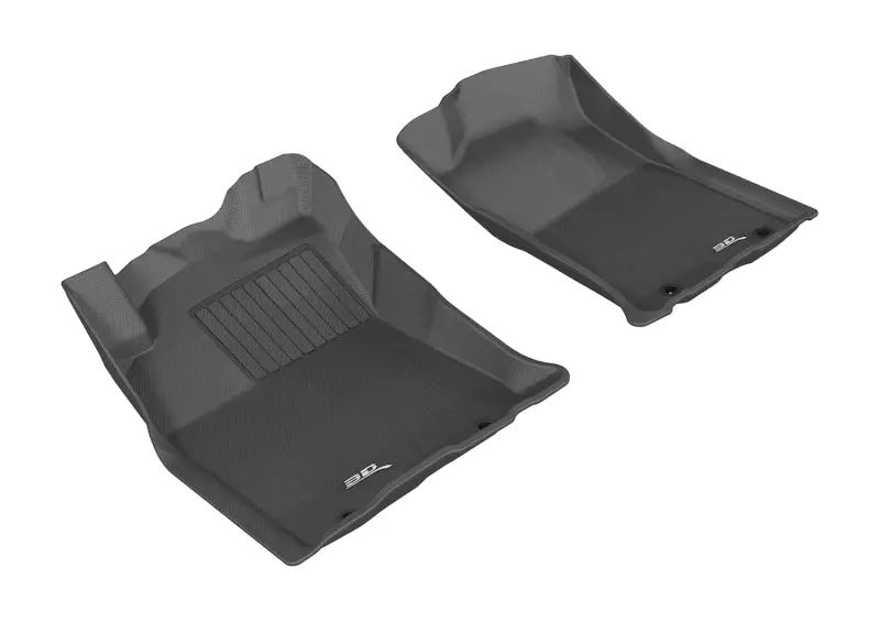 3D Maxpider 2012-2015 Toyota Tacoma Double Cab Kagu 1St Row Floormat - Black 1