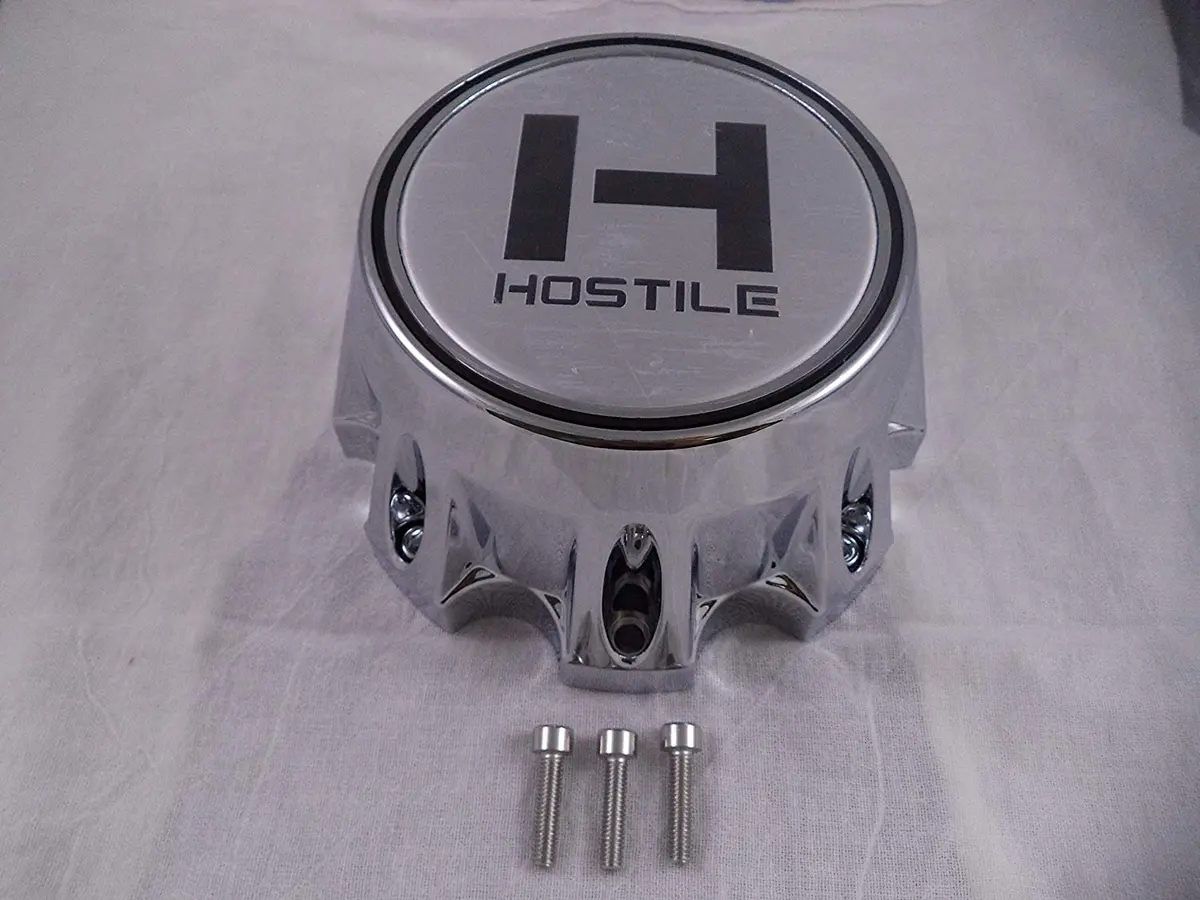 Hostile Wheels Chrome/Chrome Logo Custom Center Cap # Hc-8004 (1 Cap) 2