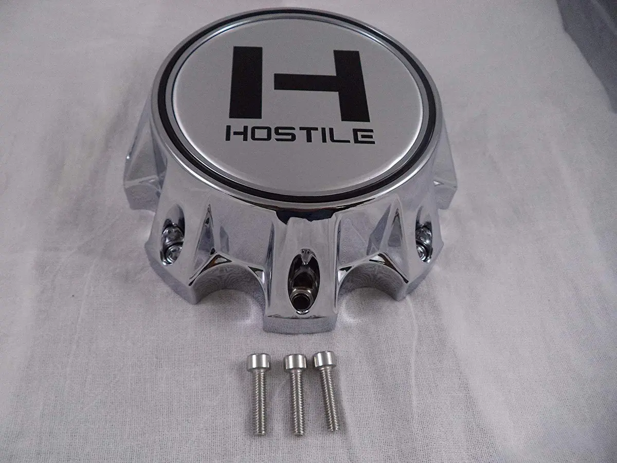 Hostile Wheels Chrome/Chrome H Logo Custom Center Cap # Hc-8003 (4 Caps) 2