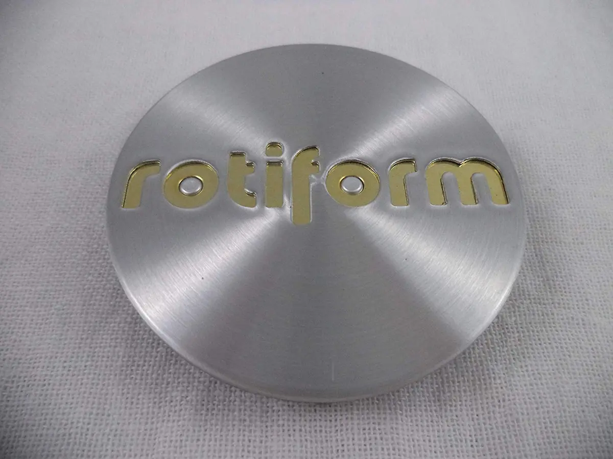 Rotiform Silver Custom Wheel Center Caps # 1003-40Mg Gold Emblem (1 Cap) 2