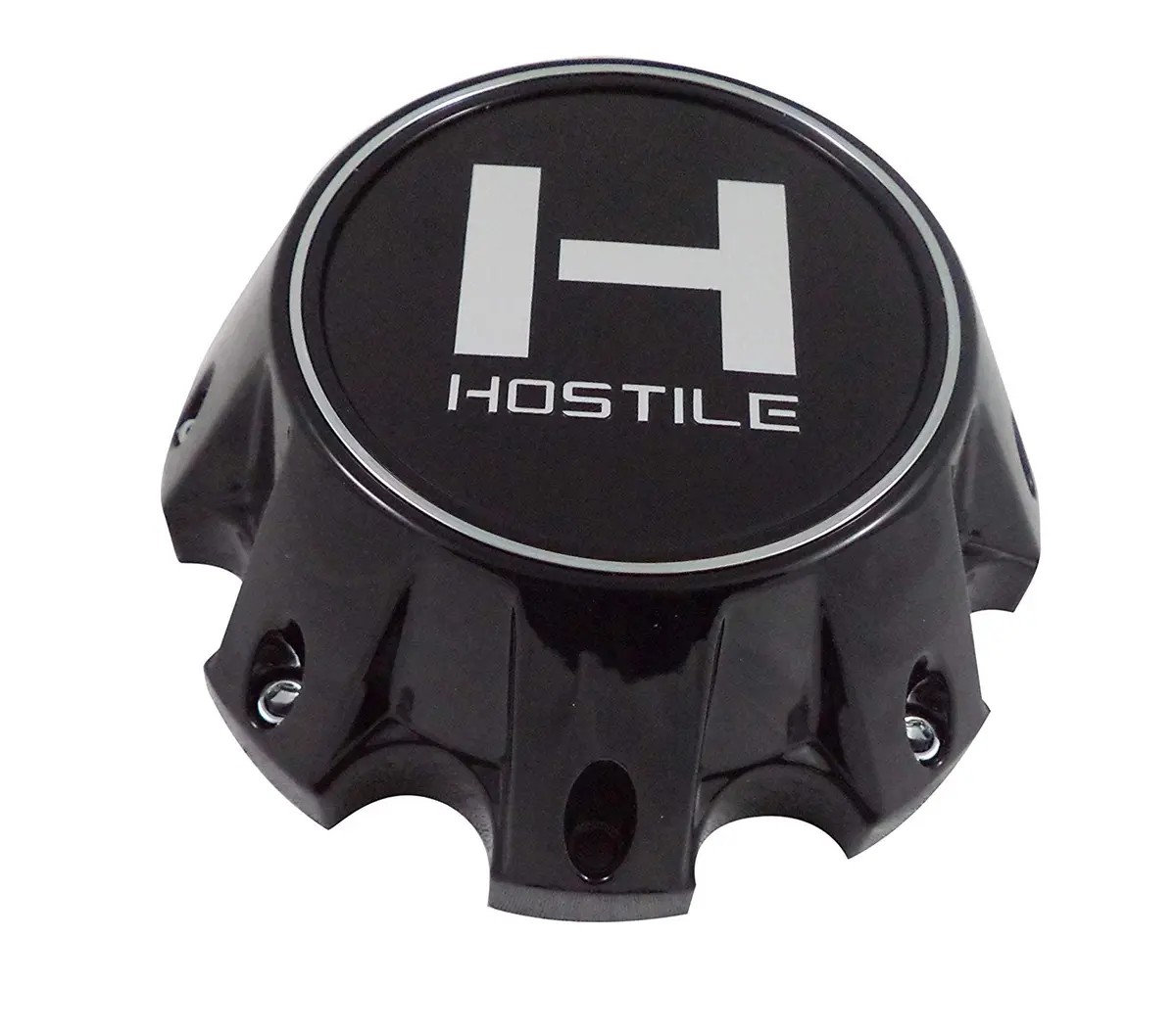 Hostile Wheels Gloss Black/Black H Logo Custom Center Cap # Hc-8006 (1) 1