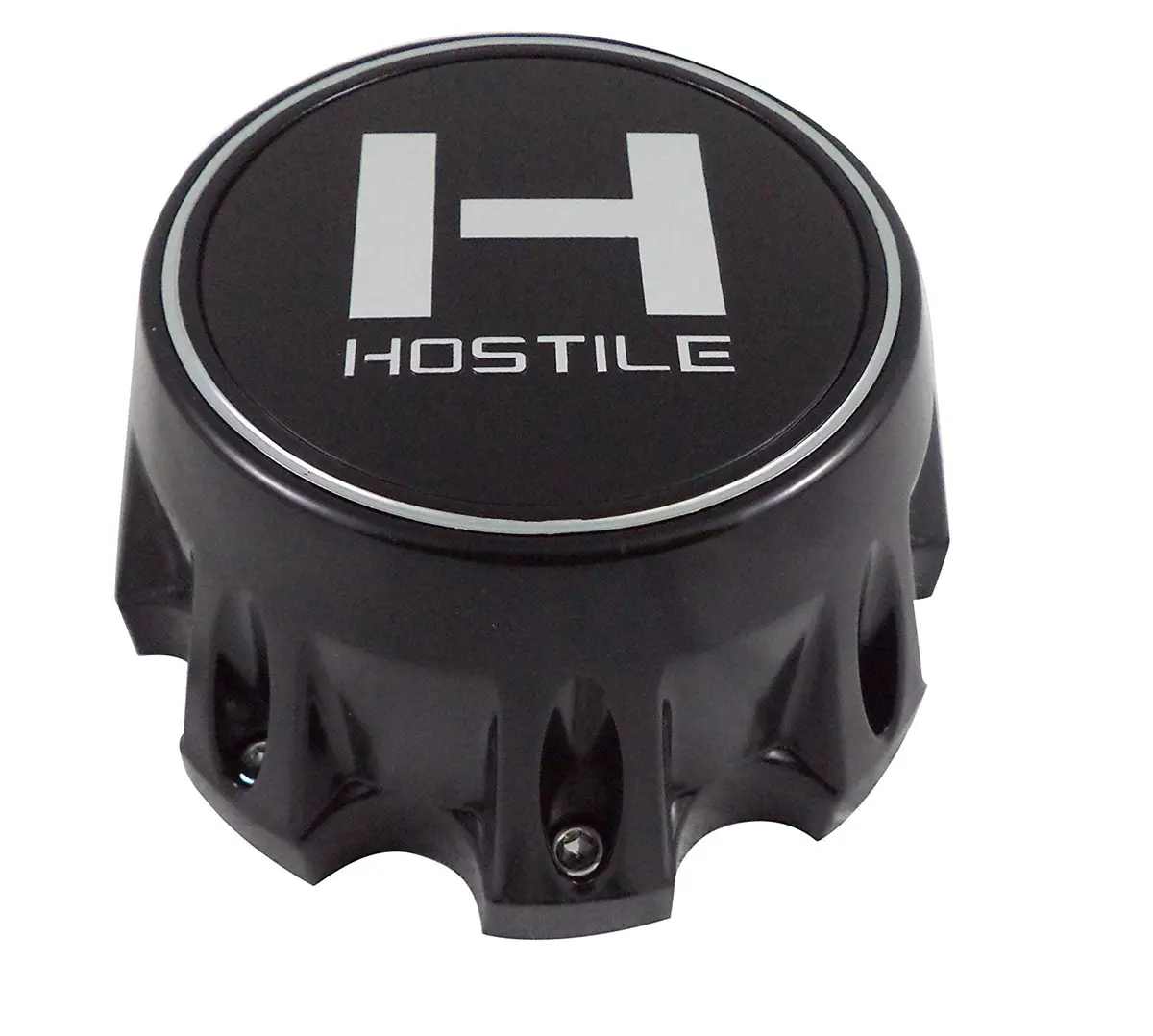 Hostile Wheels Satin Black/Black H Logo Custom Center Cap # Hc-8004 (1) 1