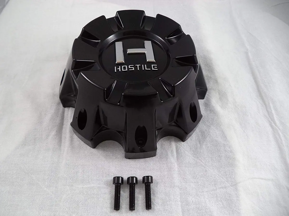 Hostile Wheels Satin Black Custom Wheel Center Cap # Hc-8002 / Hc-8002B (1 Cap) 2
