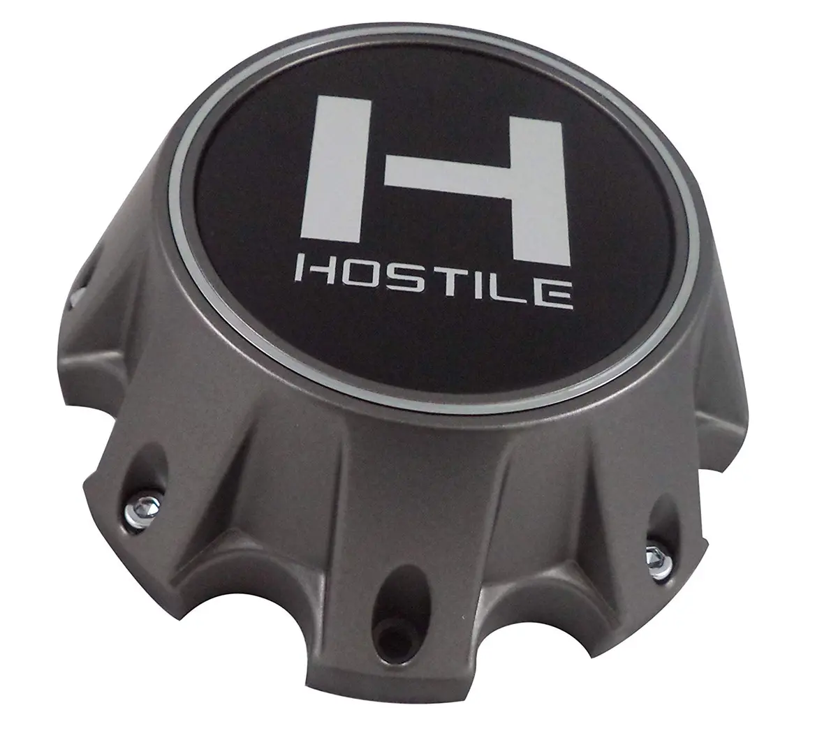 Hostile Wheels Grey/Black H Logo Custom Center Cap # Hc-8803/8015-Cap (1) 1