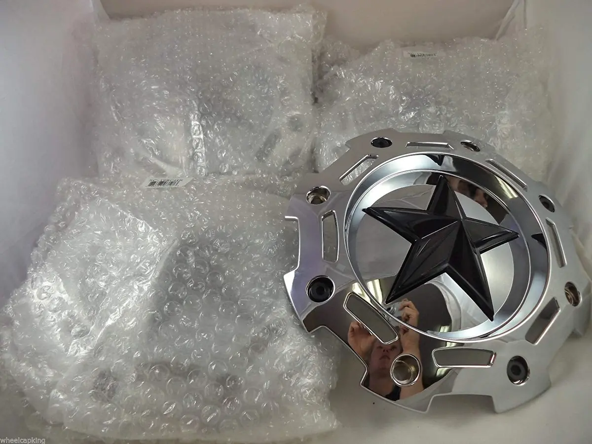 Rockstar By Kmc Sc-198Chr Custom Wheel Center Cap Chrome (4 Caps) New! 2