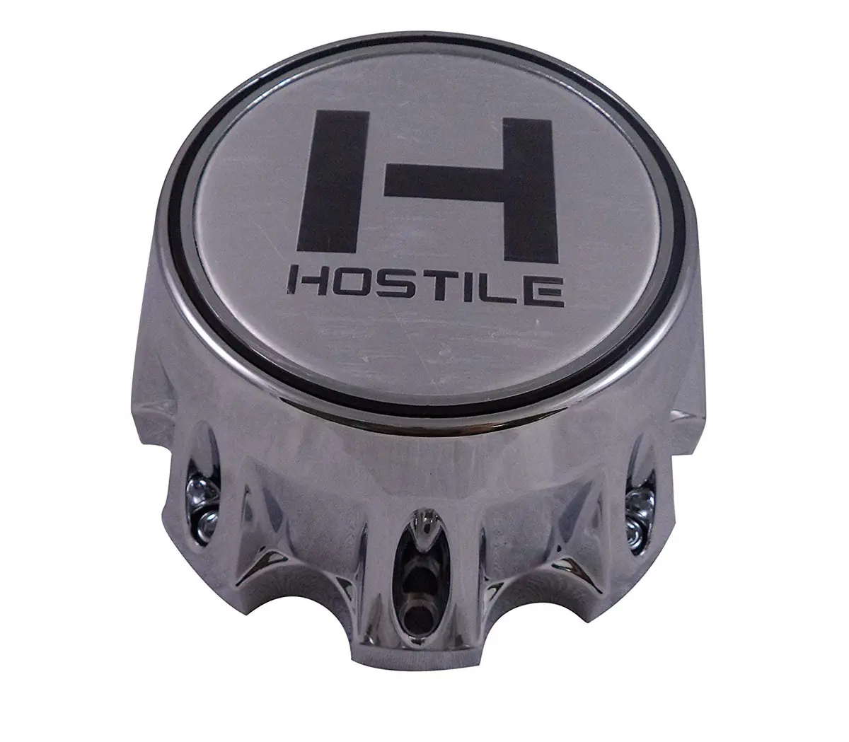 Hostile Wheels Chrome/Chrome Logo Custom Center Cap # Hc-8004 (1 Cap) 1