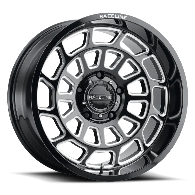 Raceline 955M Warp 20X10in / 8X165.1 Bp / -19Mm Offset / 125.2Mm Bore - Satin Black & Milled Wheel 1