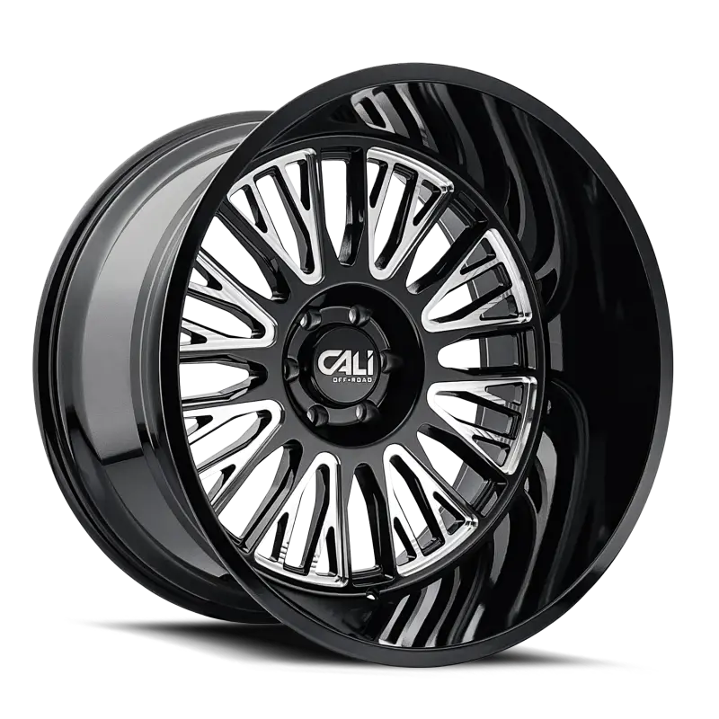 Cali Off-Road 9116 Vertex 20X10 / 5X127 Bp / -25Mm Offset / 78.1Mm Hub Gloss Black Milled Wheel 1