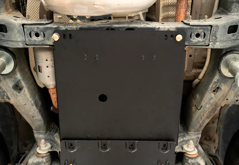 Cali Raised 05-23 Toyota Tacoma Transmission Skid Plate - Steel / Raw 1