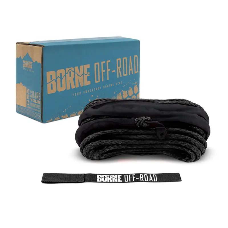 Borne Off-Road Synthetic Rope 3/8In X 85Ft – Black 1