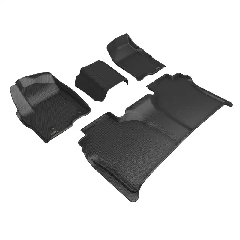 3D Maxpider 19-23 Gmc Sierra Crew Cab Kagu Floor Mat- Black R1 R2 1