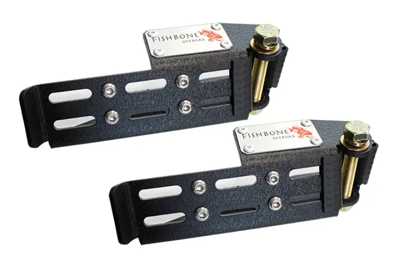 Fishbone Offroad 2007+ Jeep Wrangler/Gladiator Steel - Black Foot Peg Set 1
