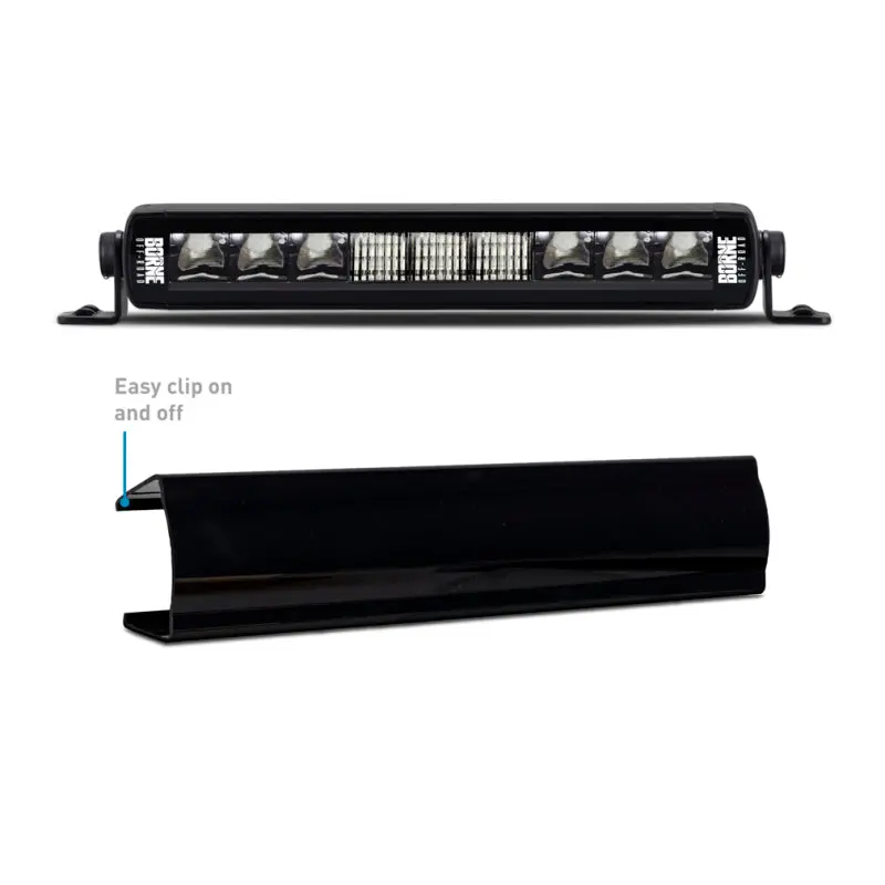Borne Off-Road Light Bar Cover Single Row 10In – Black 1