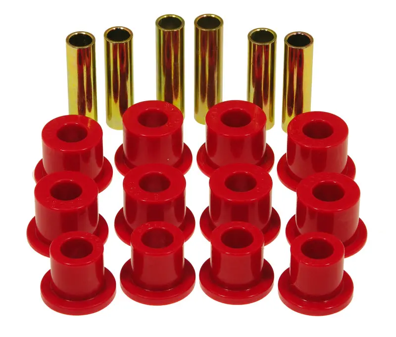 Prothane 74-77 Jeep Cherokee Front Spring & Shackle Bushings (W/ 1.25In Od Main Eye) - Red 1