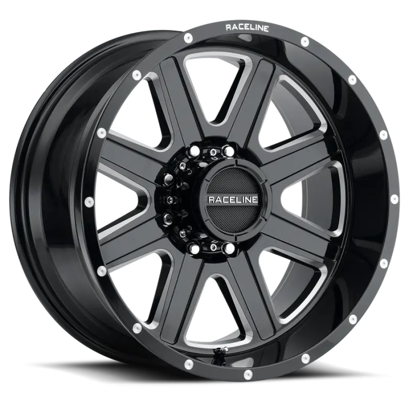 Raceline 940M Hostage 18X9in / 6X120 Bp / 12Mm Offset / 67.1Mm Bore - Black & Milled Wheel 1