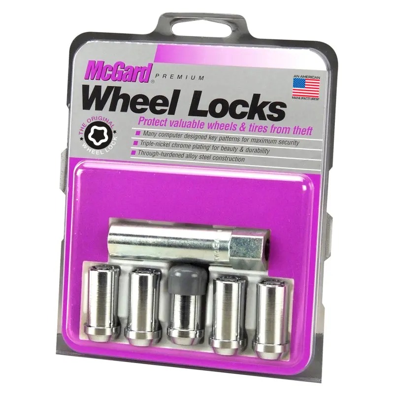Mcgard Wheel Lock Nut Set - 5Pk. (Tuner / Cone Seat) 1/2-20 / 13/16 Hex / 1.60In. L. - Chrome 1