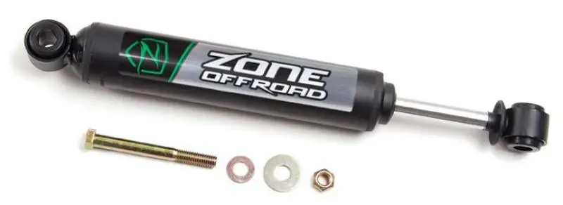 Zone Offroad 07-18 Jeep Wrangler Jk Single Steering Stabilizer - Black 1