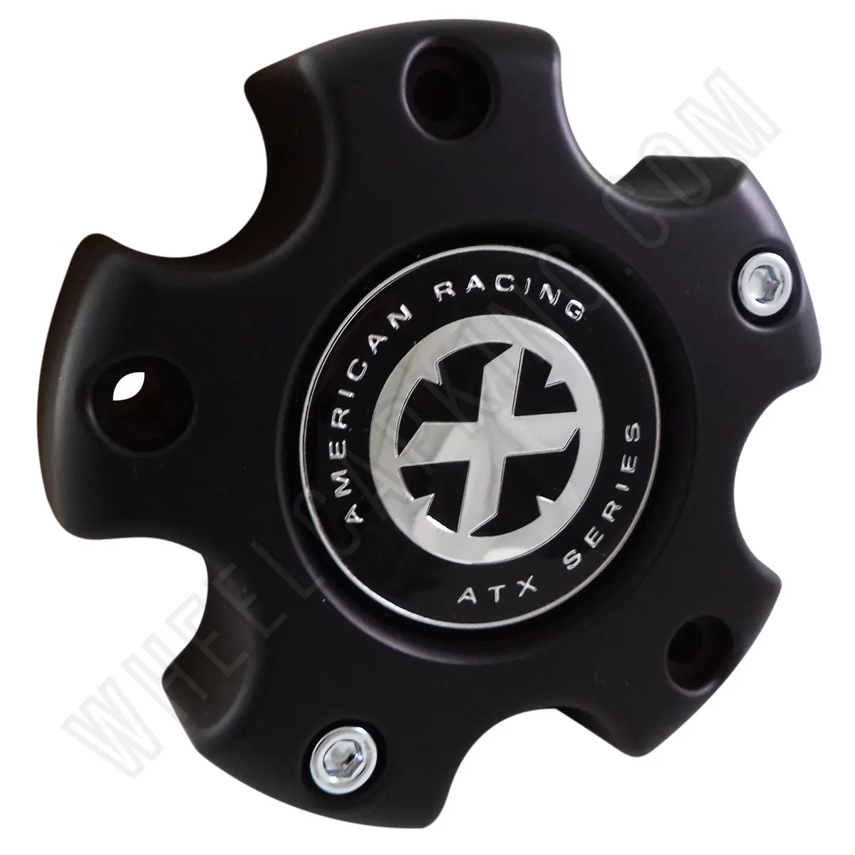 American Racing Atx Wheels Flat Black Custom Wheel Center Caps # Cap M-733 / Ax845l121 (4 Caps) 1