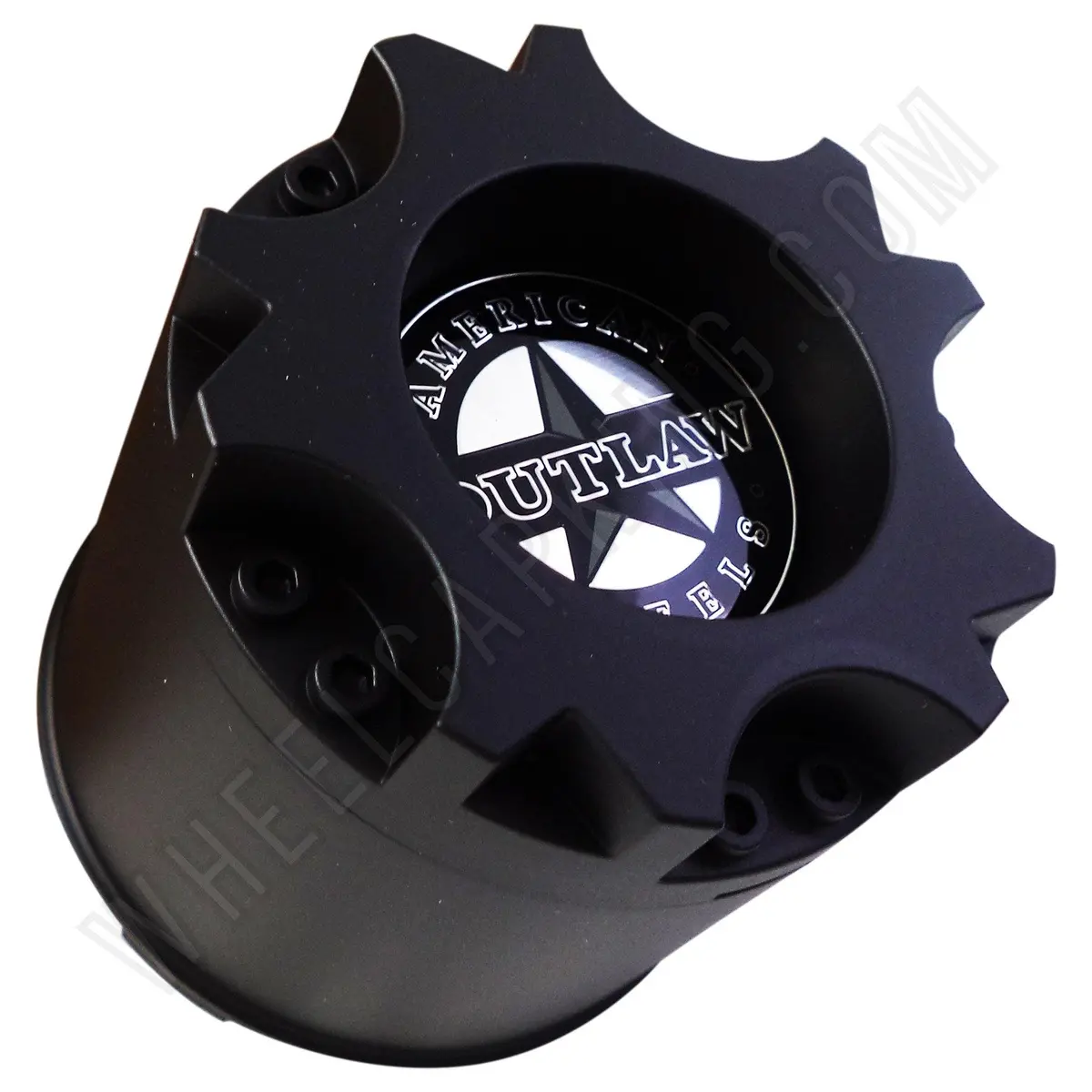 American Outlaw Wheels Flat Black Custom Wheel Center Caps # Bc-893 (4 Caps) 1