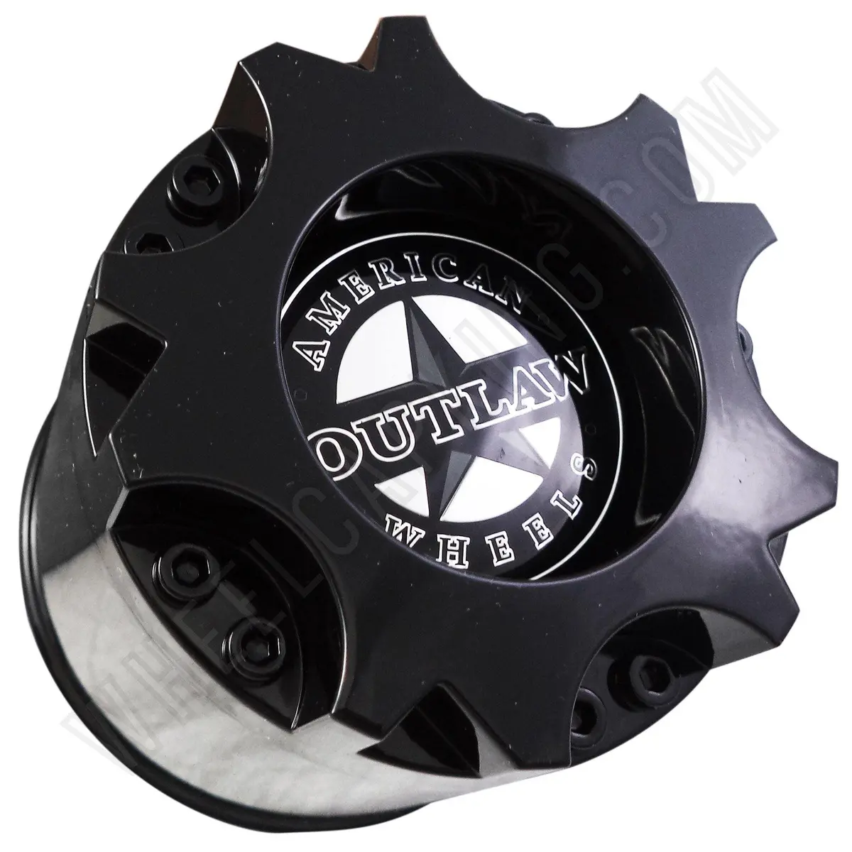 American Outlaw Wheels Gloss Black Custom Wheel Center Caps # Bc-893 (1 Cap) 1