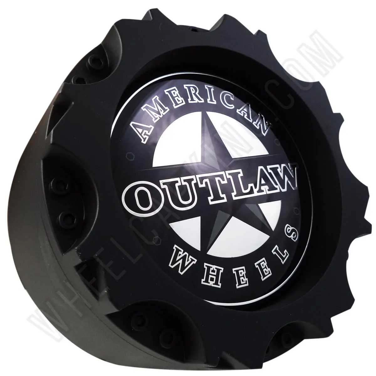 American Outlaw Wheels Flat Black Custom Wheel Center Caps # Bc-895 (4 Caps) 1