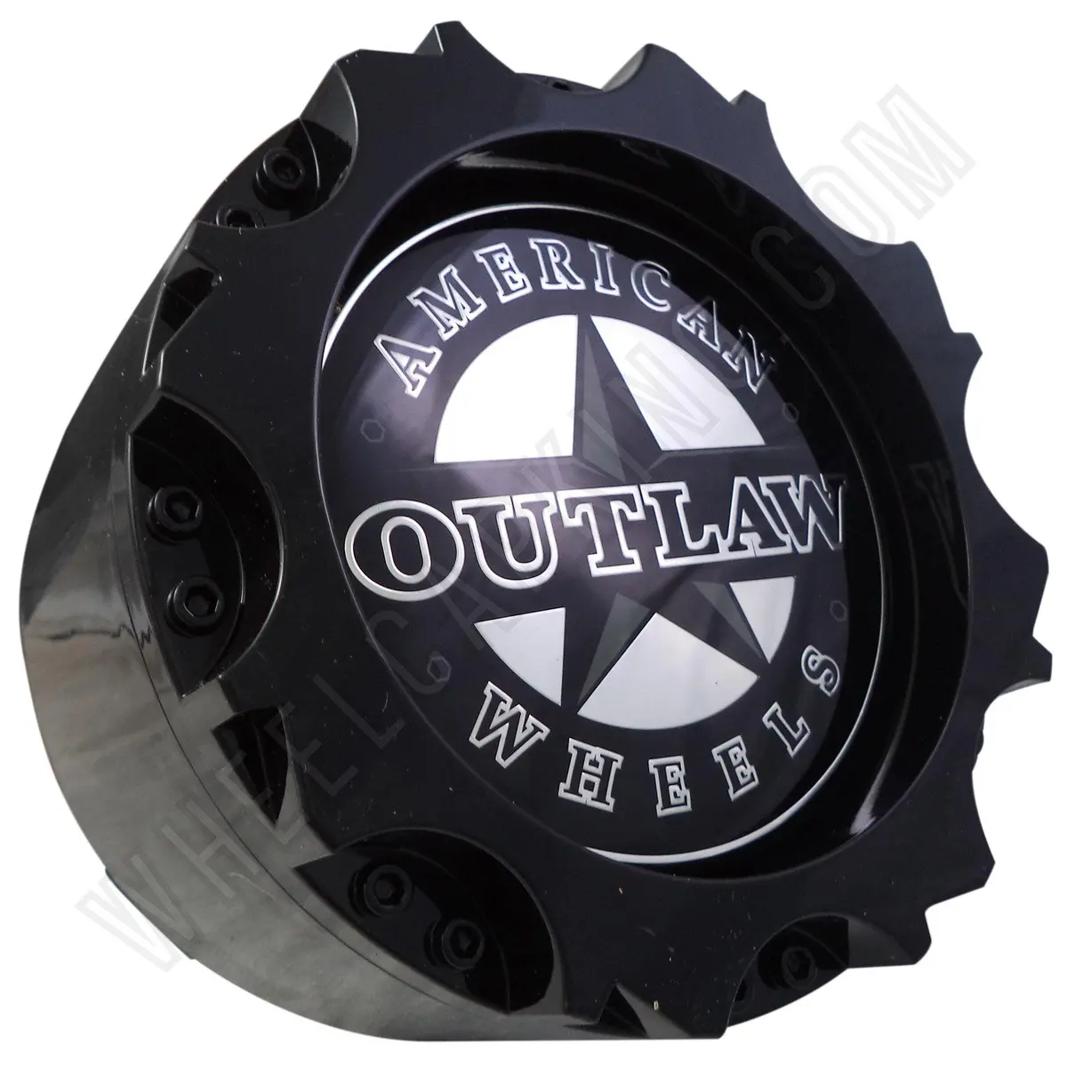 American Outlaw Wheels Gloss Black Custom Wheel Center Cap # Bc-895 (1 Cap) 1