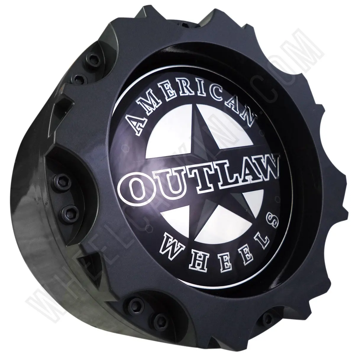 American Outlaw Wheels Gloss Grey Custom Wheel Center Cap # Bc-895 (1 Cap) 1