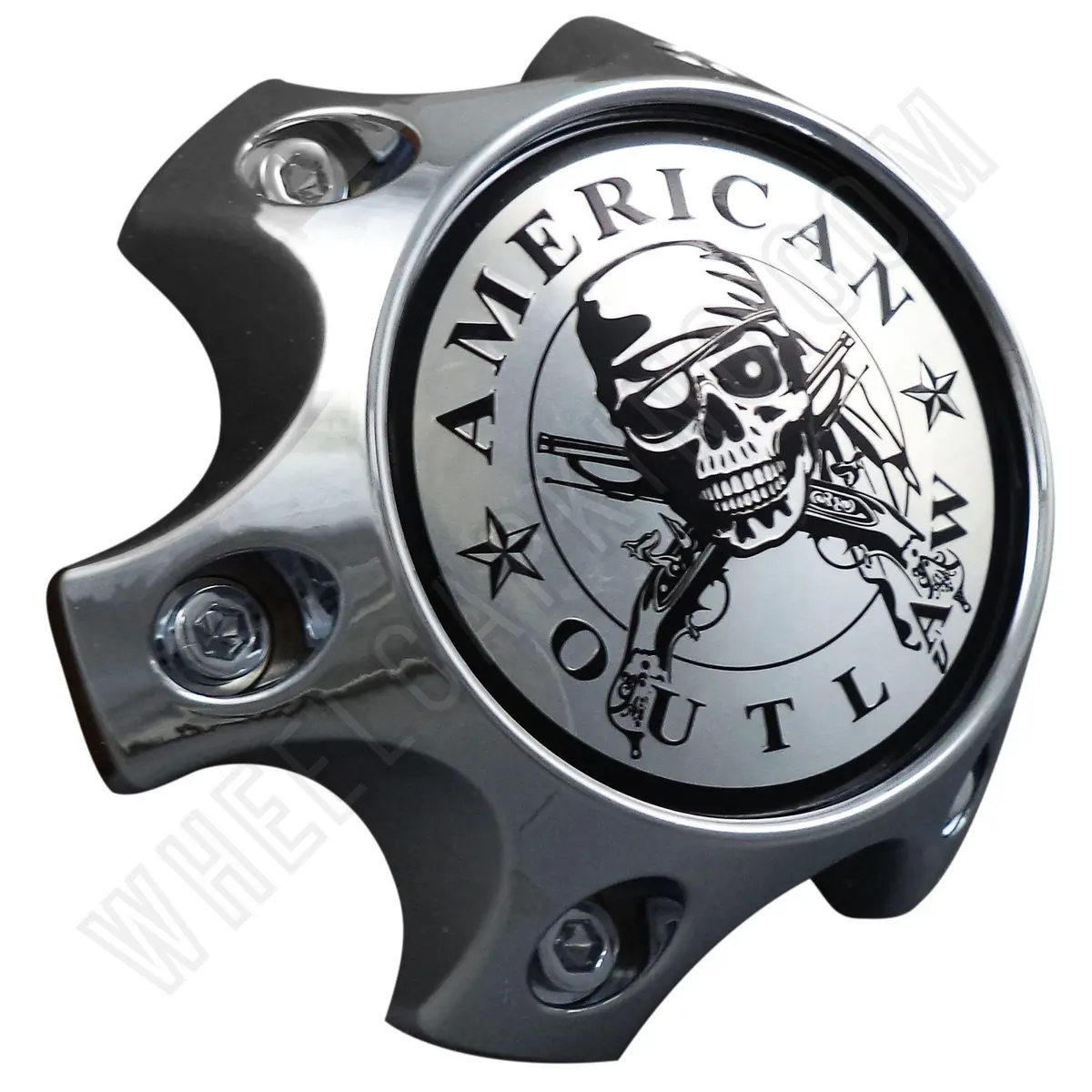 American Outlaw Wheels Chrome Custom Wheel Center Caps # Bc-788 (4 Caps) 1