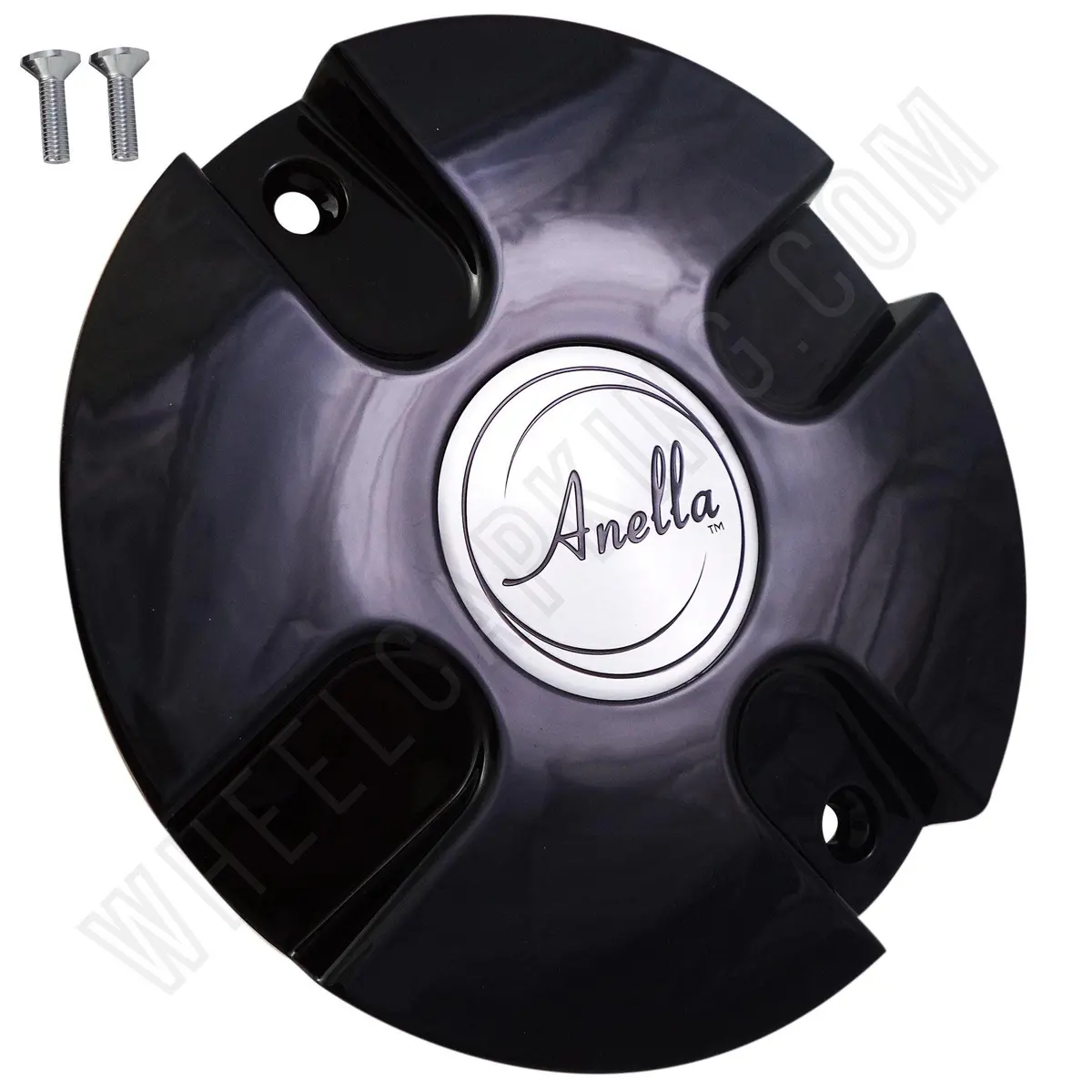 Anella Wheels Gloss Black Custom Wheel Center Caps # C172 (4 Caps) 1