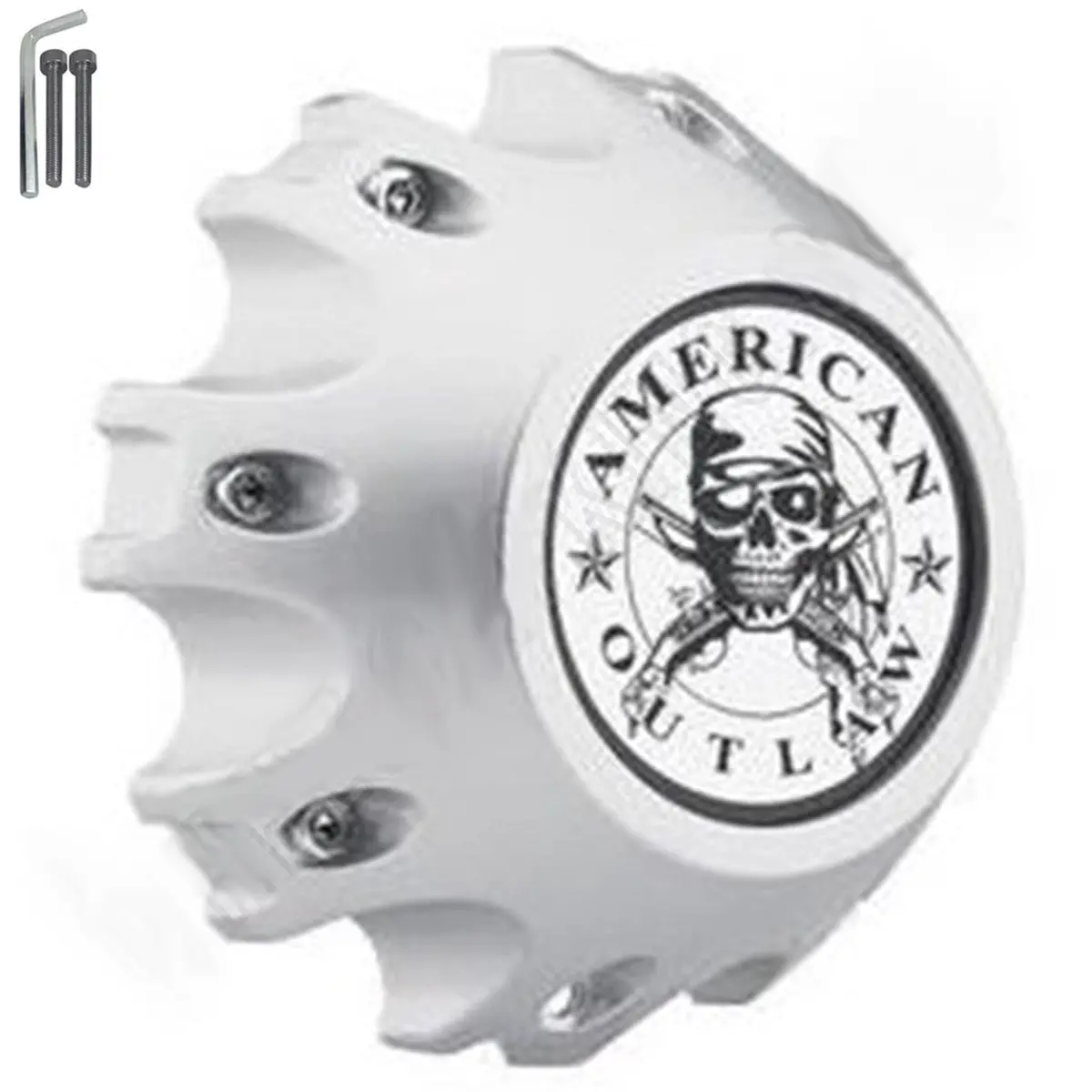 American Outlaw Wheels Silver Custom Wheel Center Caps # Bc-867 (1 Cap) 1