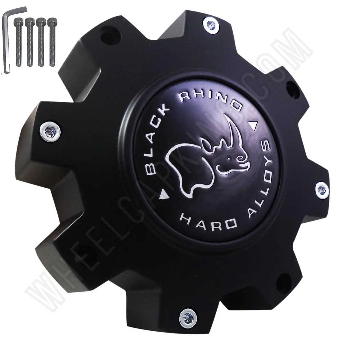 Black Rhino Flat Black Wheel Center Cap Caps Set Of One # Cap M-916 1