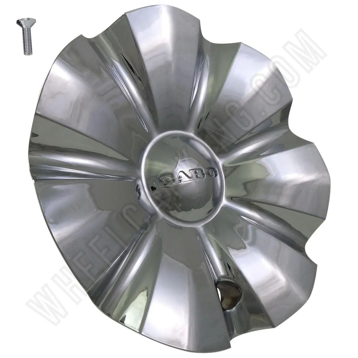 Cabo Wheels Chrome Custom Wheel Center Caps # C-176-1 (4 Caps) 1