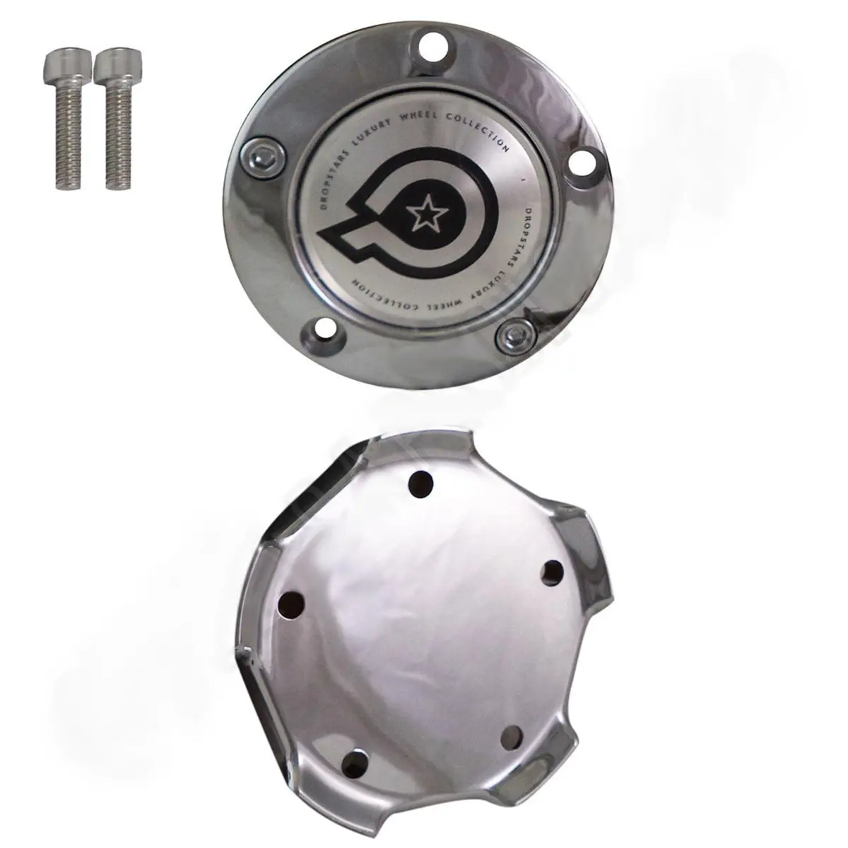 Dropstars Wheels Chrome Custom Wheel Center Caps # 1092L93 / Ds07250011 / S708-56 (4 Caps) 1