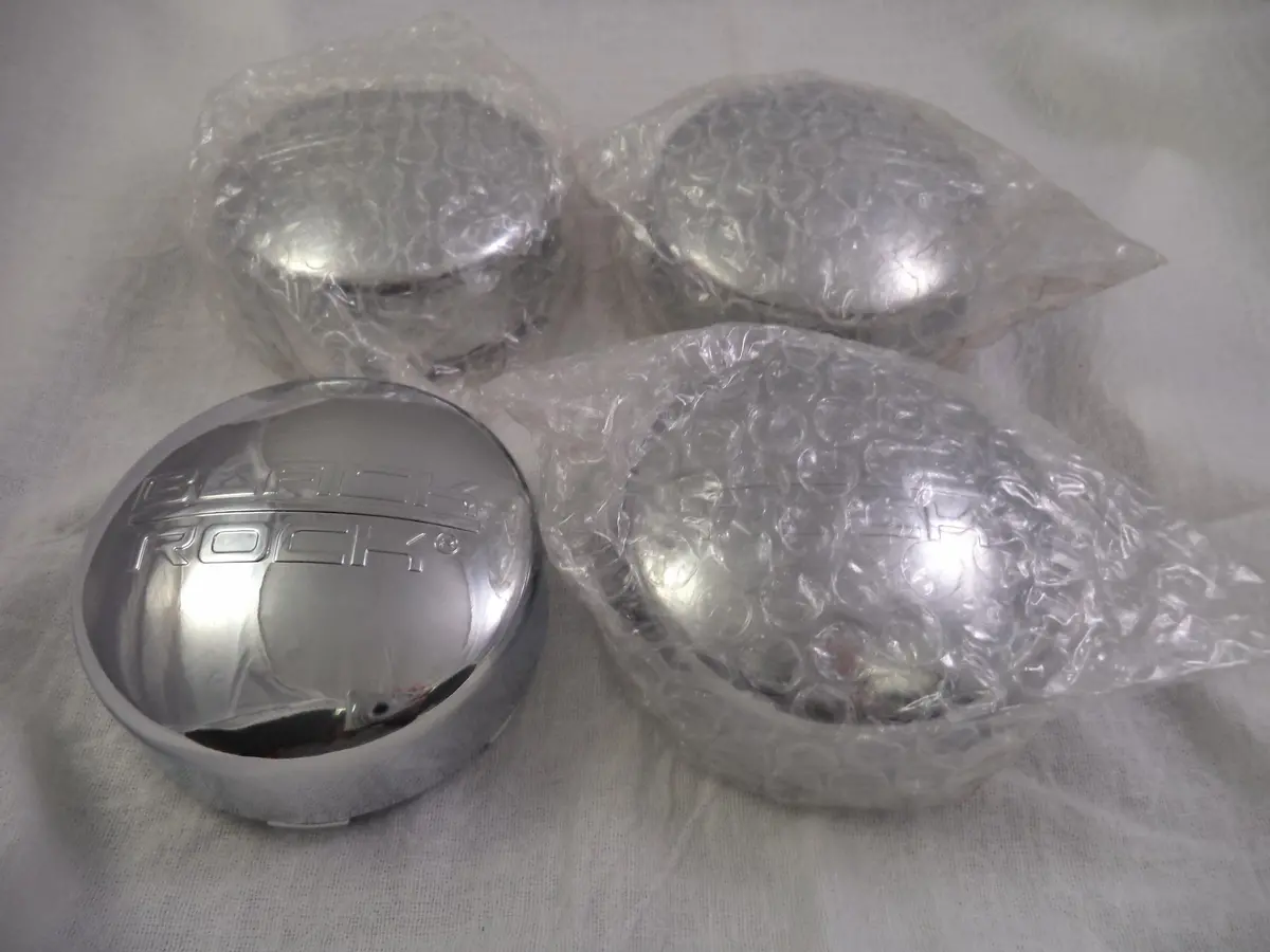Black Rock Wheels Chrome Custom Wheel Center Cap # 330731Br (4 Caps) 2