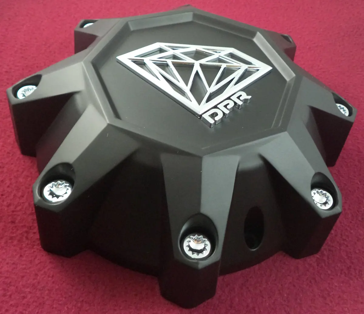 Dpr Wheels Flat Black Diamond Logo Wheel Center Cap # Dpr-8-Cap / A01-Z-Cap (4 Caps) Tall 2