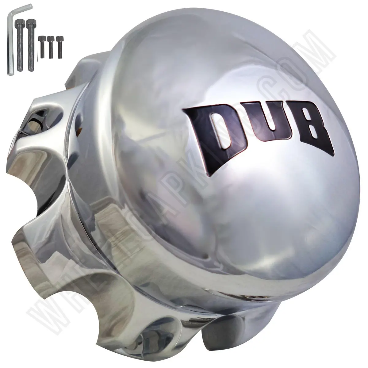 Dub Wheels Chrome Custom Wheel Center Cap # 1000-90 / 1000-91 / 1000-57 (4 Caps) 1