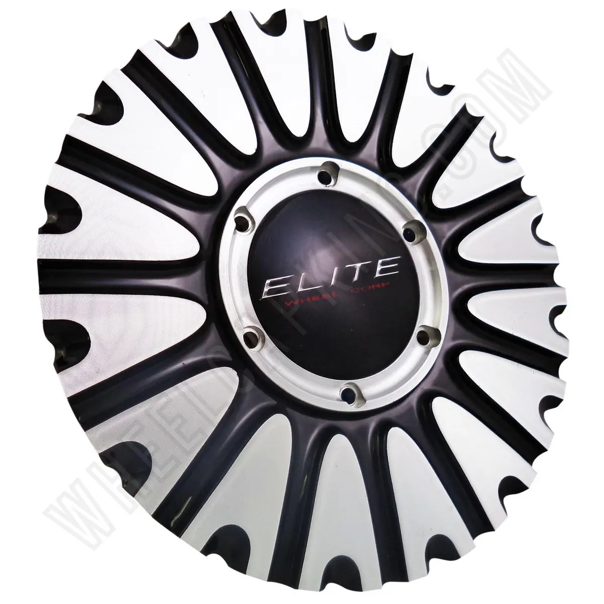 Elite # Cap M-796 Chrome / Black Custom Wheel Center Cap (4 Caps) 1