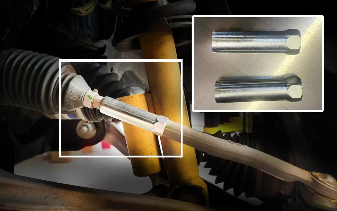 Ranger Raptor Tie Rod Steering Sleeve Support Kit - 14Mm Silver Zinc 1