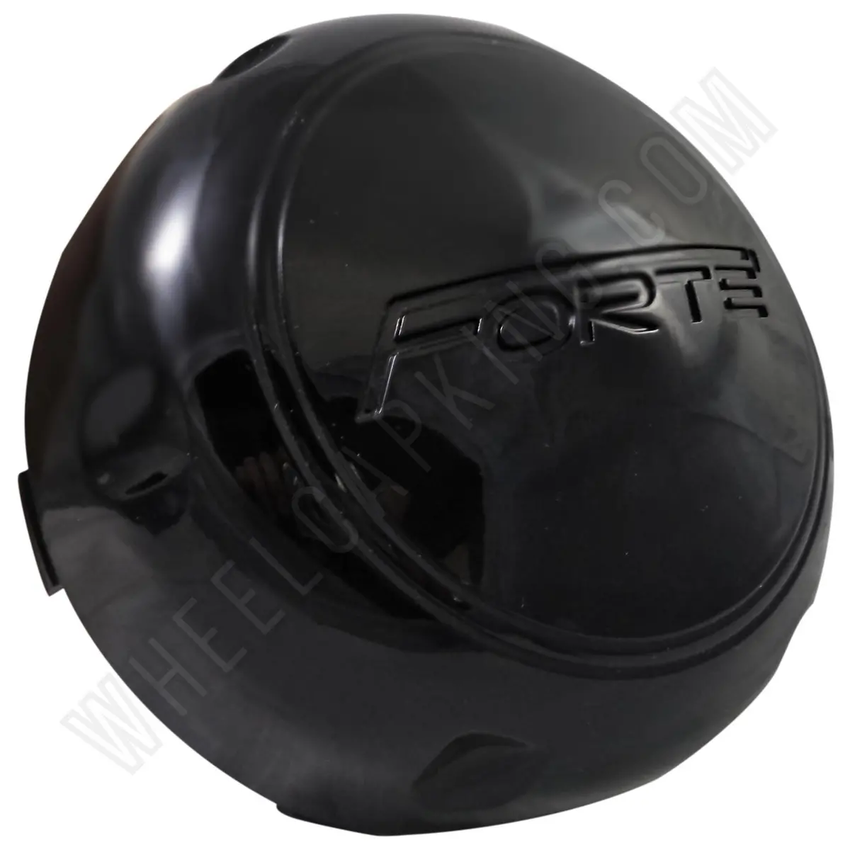 Forte Wheels Gloss Black Custom Wheel Center Caps Set 4 # C-096-2 / S1050-F061 New! 1