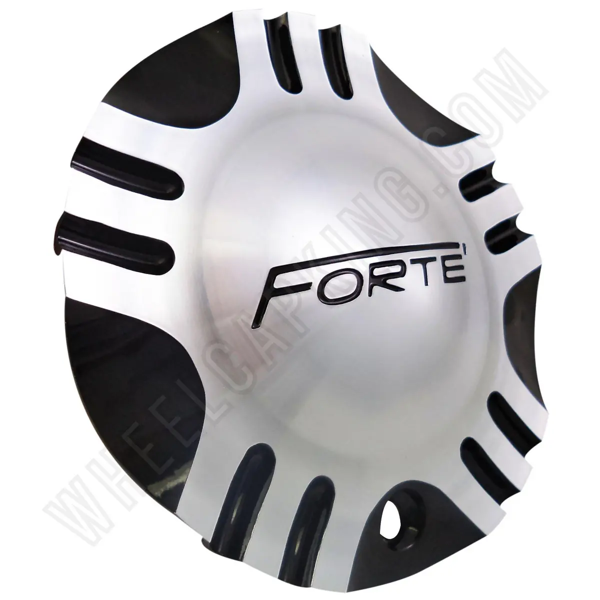 Forte Wheels Black And Silver Custom Wheel Center Caps Set Of 4 # C-055-2 New! 1