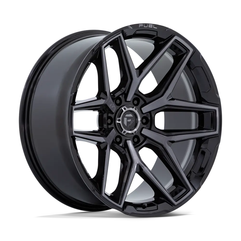 Fuel Offroad Wheels | Flux 6 Fc854bt Gloss Black Brushed W/Gray Tint 1