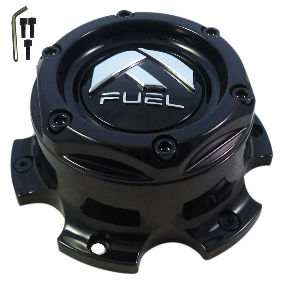 Fuel Wheels Gloss Black Center Cap # 1004-27Gb / 1004-26 (4 Caps) New 6 Lug Forge 1