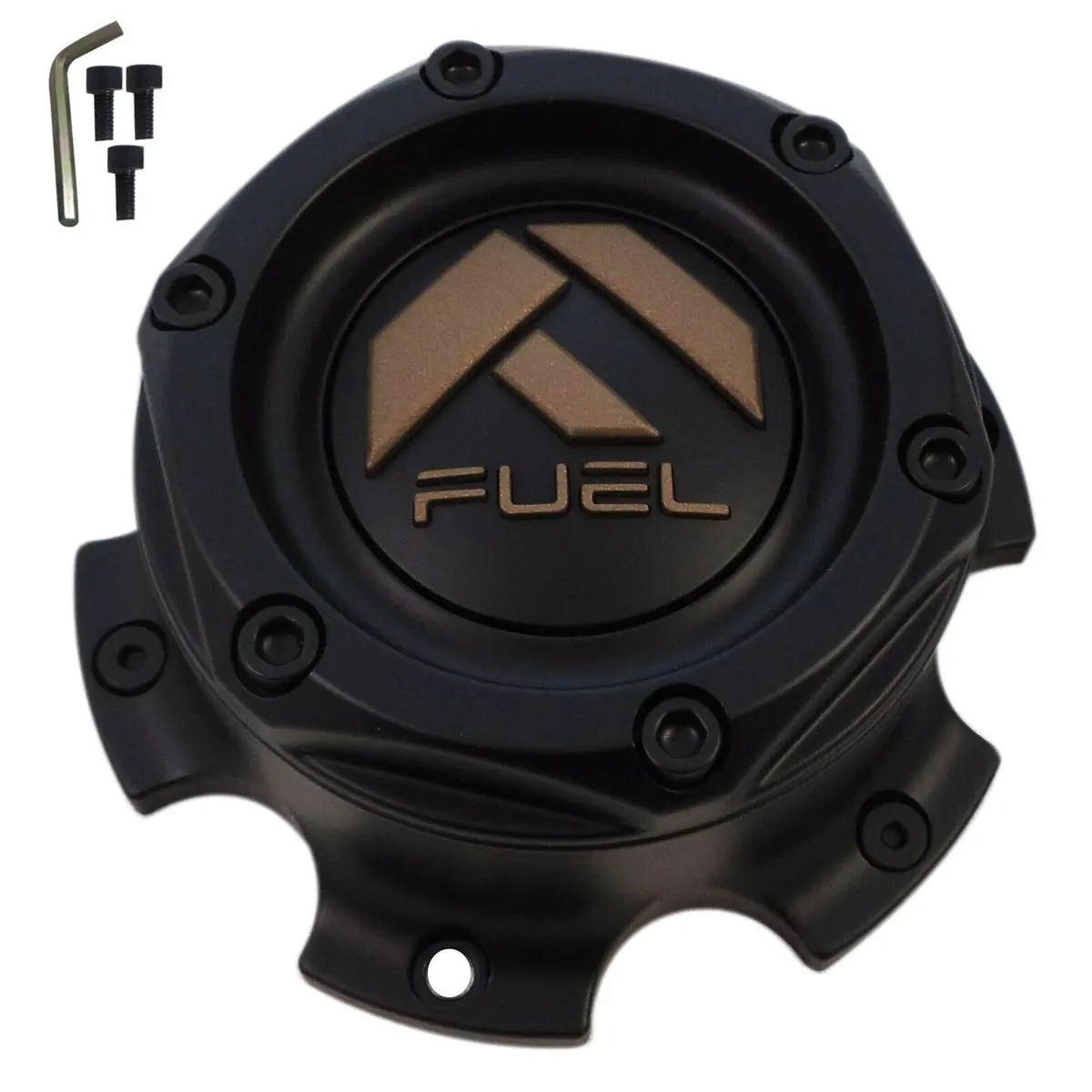 Fuel Wheel Flat Black Bronze Center Cap # 1004-27Mbz / 1004-26 (1 Cap) New+Bolts 1