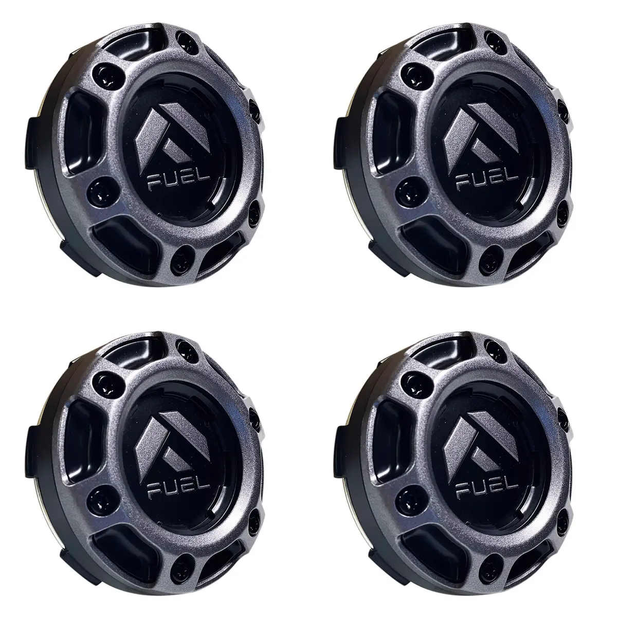Fuel Wheels Gloss / Black Rivets Center Cap # 1004-68Gd (4 Caps) 5 / 6 Lug 2
