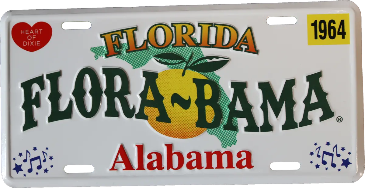 Flora-Bama Auto Tag Fl/Al States 1