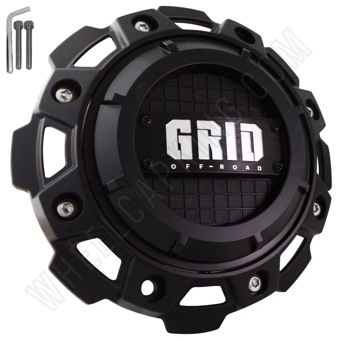 Grid Wheels Flat Black Custom Center Cap Caps Set Of 4 # Gd-8-Cap, C8046l213 1