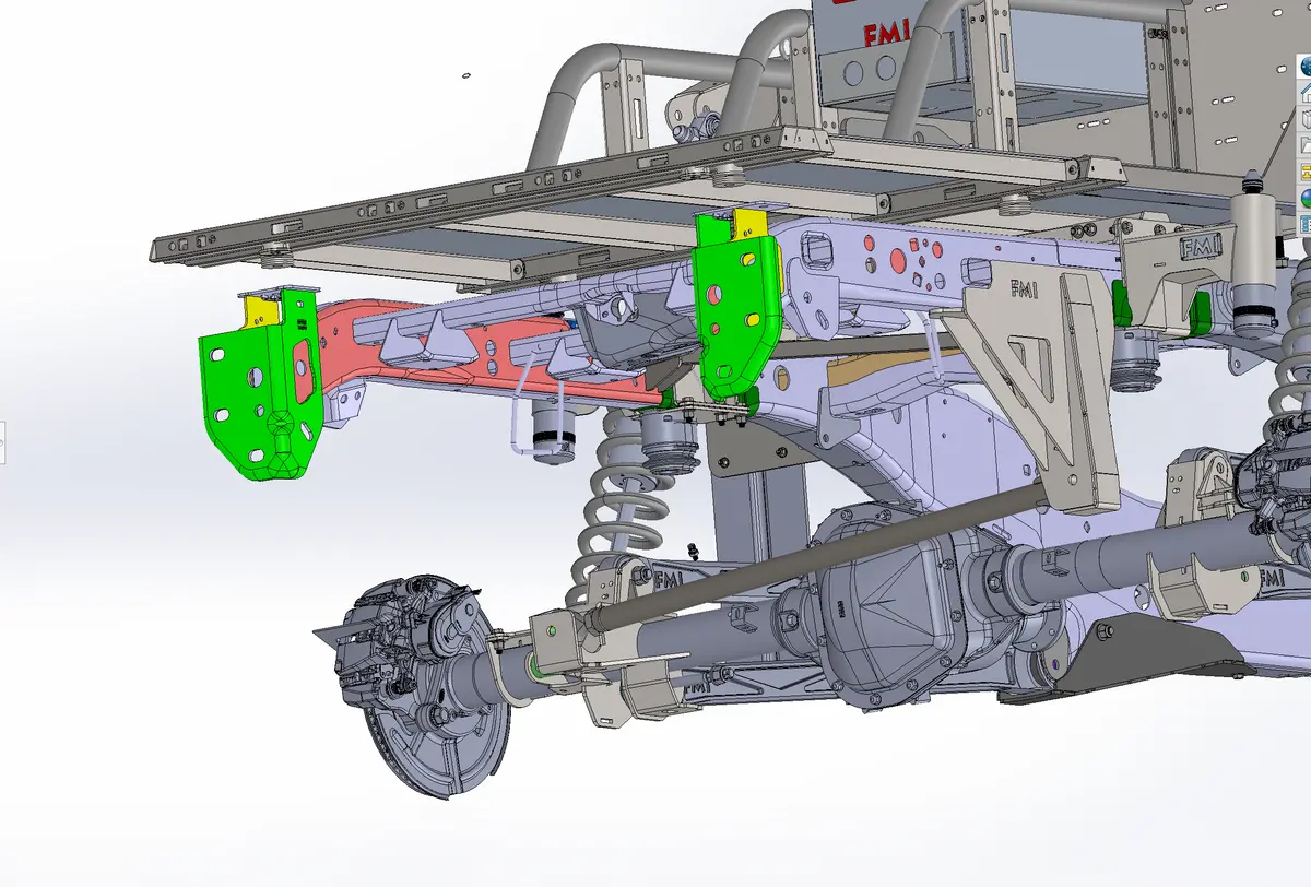 2021-2025 Gen 3 Raptor Panhard Bar Rear Frame Mount, Long Travel Suspension Version 1