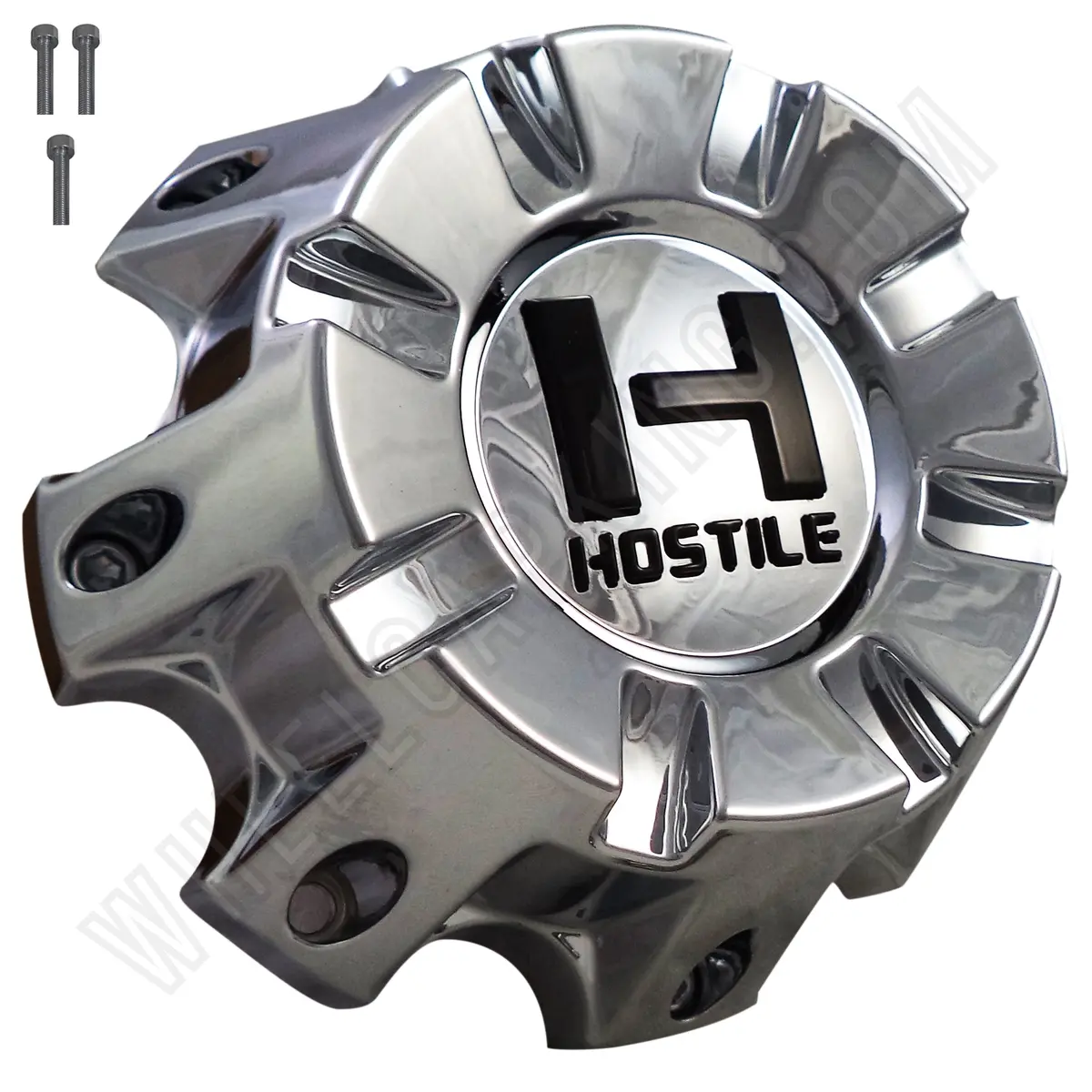 Hostile Wheels Chrome Custom Wheel Center Cap # Hc-8002 / Hc-8002C (1 Cap) 1