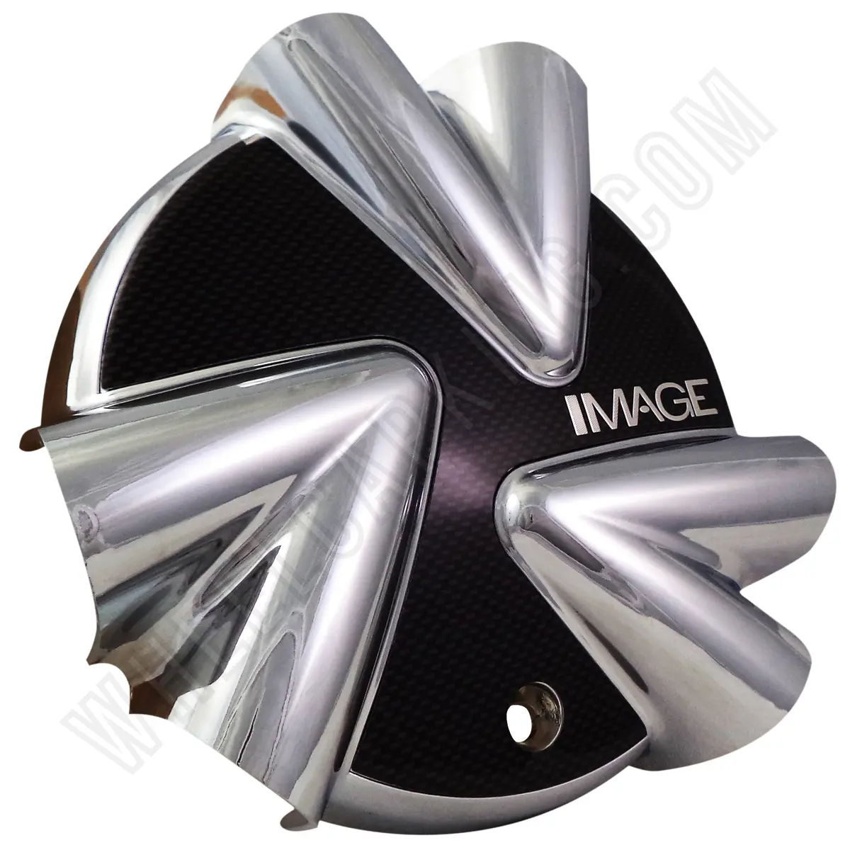 Image Wheels Chrome /  Black Custom Wheel Center Caps # 8600-0 / 8609-4 (4 Caps) 1