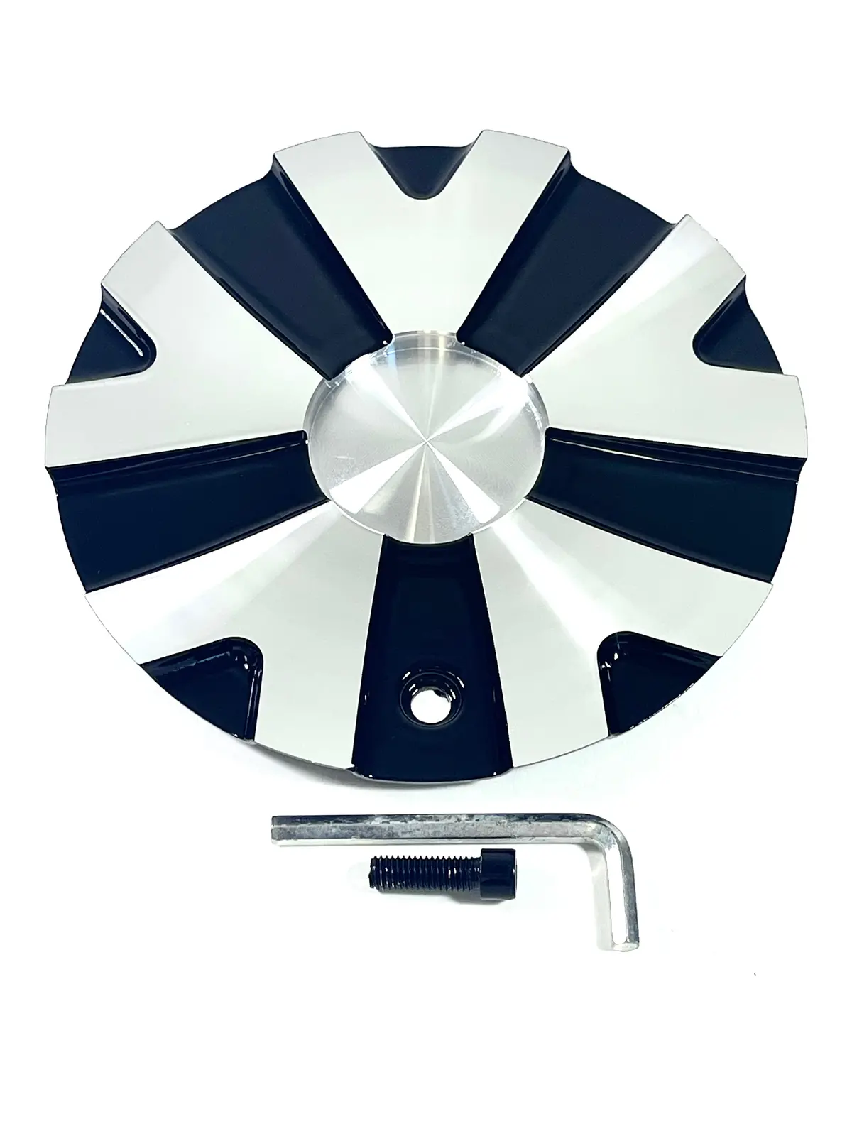 Strada Wheels Gloss Black / Silver Custom Wheel Center Cap # Pd-Capsx-P5193 (1 Cap) 1